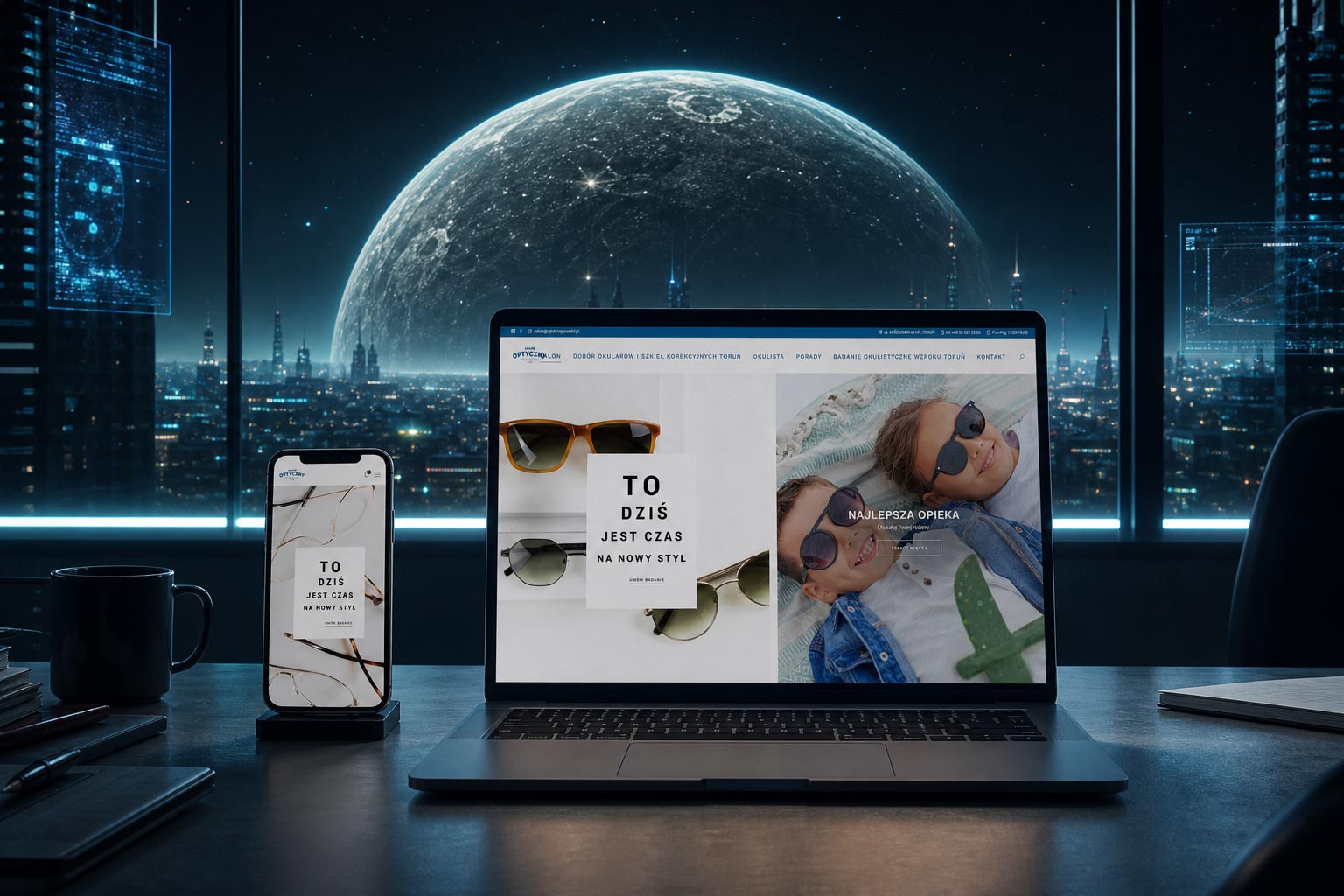 Mockup zakładów optycznych
